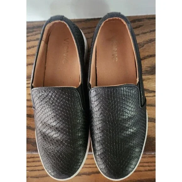 VIONIC Splendid Snake Slip-On Women's Comfort Sneaker-Black - Size 7 - Picture 6 of 15